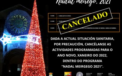 CANCELACIÓN DE ACTIVIDADES DE ENERO DE LA PROGRAMACIÓN «NADAL MEIREGO 2021».