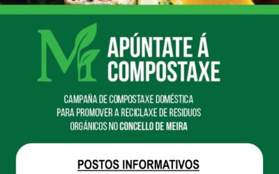 INFÓRMATE: COMPOSTAXE DOMÉSTICA DE RESIDUOS ORGÁNICOS EN MEIRA. PRAZA DO CONCELLO. MAÑÁS DO MARTES 29 E DOMINGO 3 DE AGOSTO.