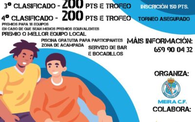 II TORNEO FÚTBOL SALA MEIRA. 1, 2 E 3 DE AGOSTO 2025. PAVILLÓN MUNICIPAL DE MEIRA. +INFO: 659900432